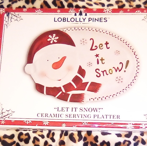 Loblolly Pine Let It Snow Holiday Serving Plate - Picture 3 of 4